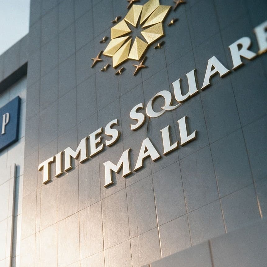 Times Square Mall signage