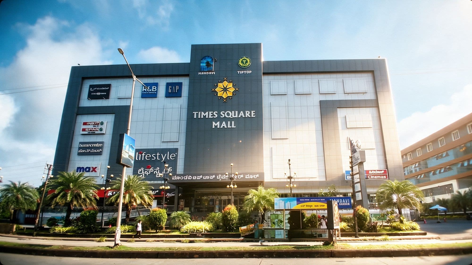 Times Square Mall building on the Udupi–Manipal road